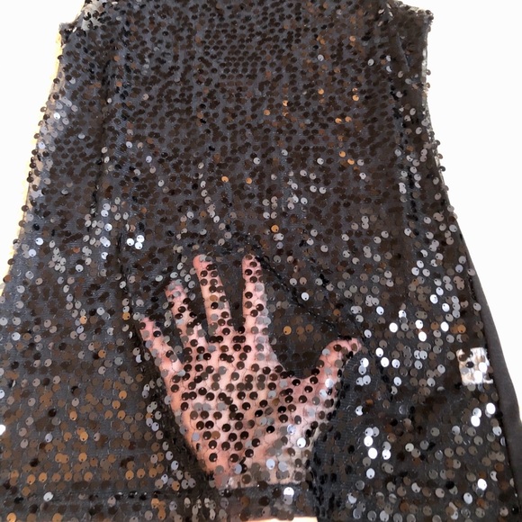 🖤Black sequin “party” top🖤 - Picture 4 of 6